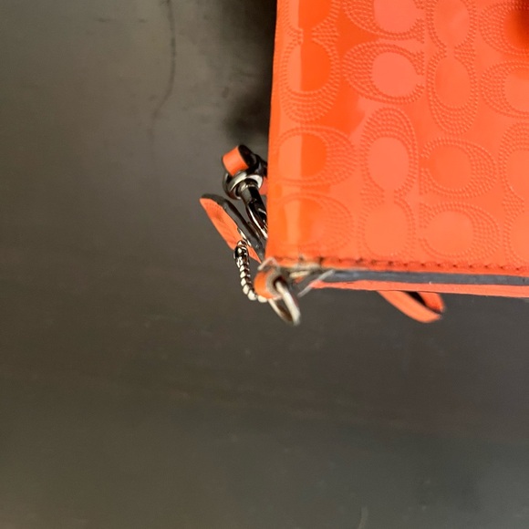 Coach Vibrant Orange Wristlet - Picture 4 of 7